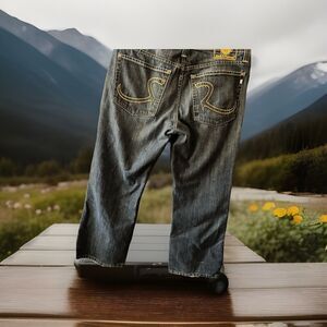 Rock & Republic Womens Henlee Jeans 38 (37.5) Medium Wash Button Fly Flaw